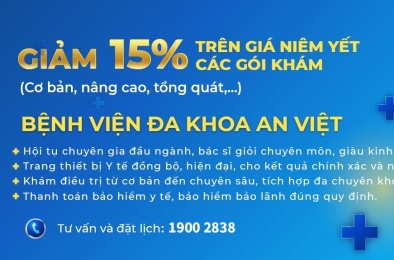 Giảm 15% Các gói khám sức khỏe cá nhân tại An Việt